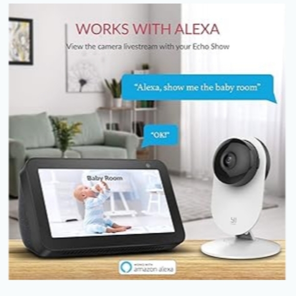 YI 4pc Security Home Camera, 1080p 2.4G WiFi Smart Indoor IP Cam with Night - Picture 5 of 8